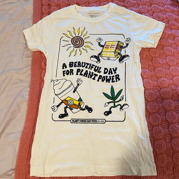 Vegan retro inspired fast food shirt from Plant Power - Picture 2 of 4